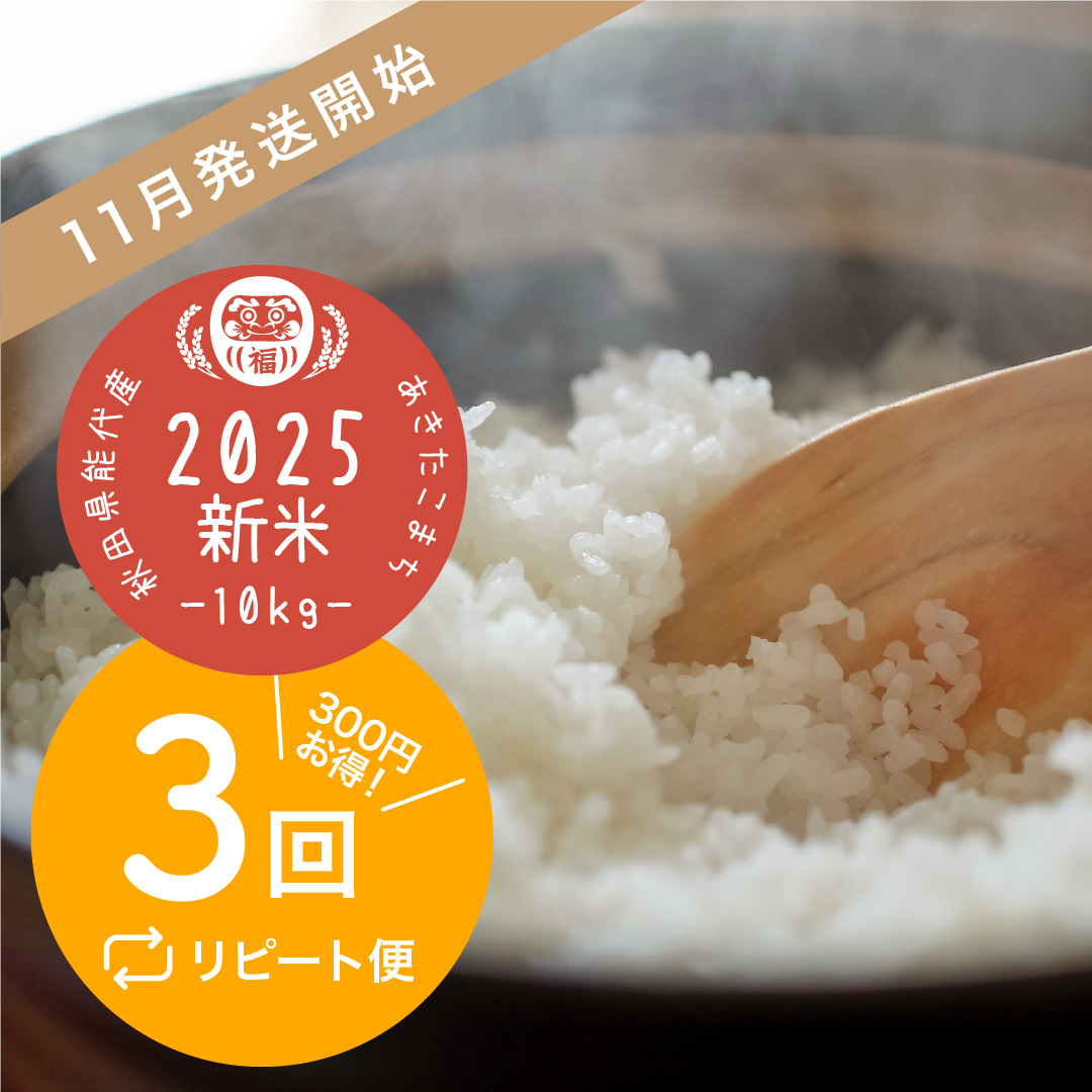 【3回リピート】あきたこまち10kg(送料無料)